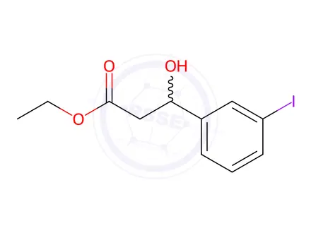 Chemical structure of Ethyl β-hydroxy-3-iodobenzenepropanoate