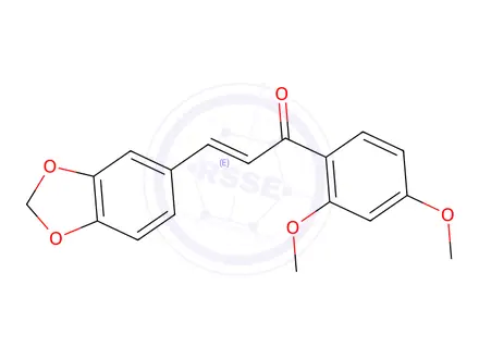 Chemical structure of (2E)-3-(2H-1,3-Benzodioxol-5-yl)-1-(2,4-dimethoxyphenyl)prop-2-en-1-one