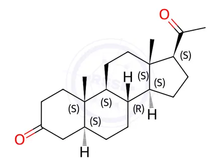 Chemical structure of (5α)-Pregnane-3,20-dione