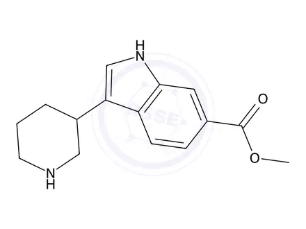 Chemical structure of Methyl 3-(piperidin-3-yl)-1H-indole-6-carboxylate