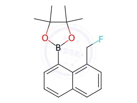 Chemical structure of 2-(8-(Fluoromethyl)naphthalen-1-yl)-4,4,5,5-tetramethyl-1,3,2-dioxaborolane