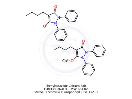 Chemical structure of Phenylbutazone Calcium Salt
