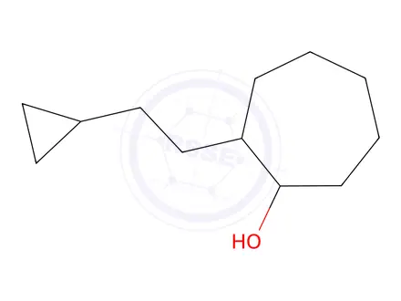 Chemical structure of 2-(2-Cyclopropylethyl)cycloheptan-1-ol