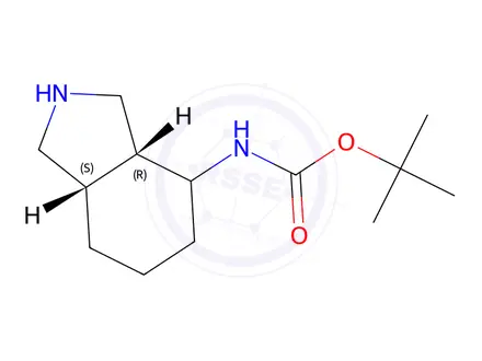 Chemical structure of Tert-butyl ((3aR,7aS)-octahydro-1H-isoindol-4-yl)carbamate