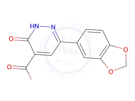 Chemical structure of 6-(benzo[d][1,3]dioxol-5-yl)-3-oxo-2,3-dihydropyridazine-4-carboxylic acid