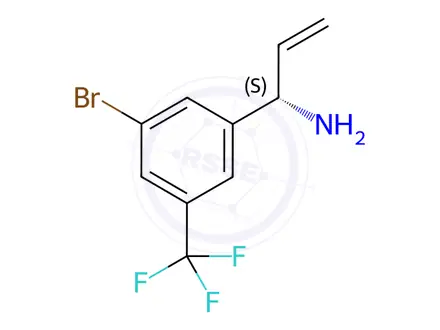 Chemical structure of (1S)-1-[5-BROMO-3-(TRIFLUOROMETHYL)PHENYL]PROP-2-ENYLAMINE