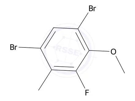 Chemical structure of 1,5-Dibromo-3-fluoro-2-methoxy-4-methylbenzene