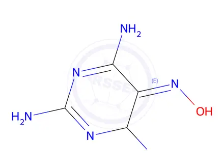 Chemical structure of (E)-2,4,6-triaminopyrimidin-5(4H)-one oxime