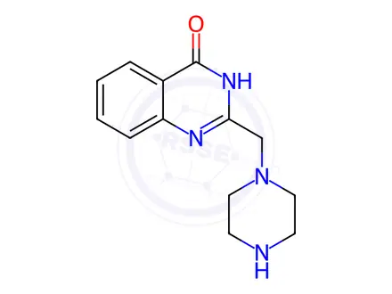 Chemical structure of 2-(Piperazin-1-ylmethyl)-3,4-dihydroquinazolin-4-one Hydrochloride