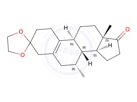 Chemical structure of (7α)-Methyl Androstenedione 3-Ethylene Ketal