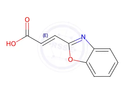 Chemical structure of 3-(1,3-benzoxazol-2-yl)prop-2-enoic acid