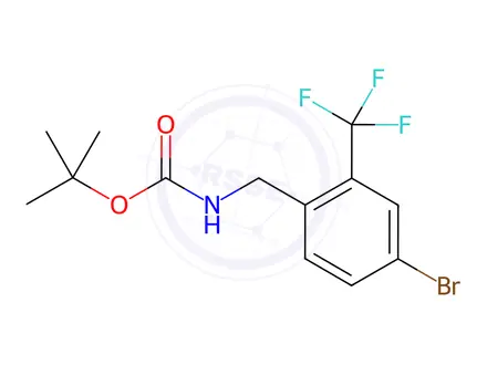 Chemical structure of tert-Butyl (4-bromo-2-(trifluoromethyl)benzyl)carbamate
