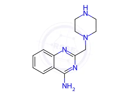 Chemical structure of 2-(Piperazin-1-ylmethyl)quinazolin-4-amine