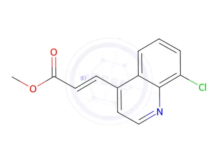 Chemical structure of Methyl 3-(8-chloroquinolin-4-yl)acrylate