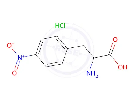 Chemical structure of 2-Amino-3-(4-nitrophenyl)propanoic acid hydrochloride