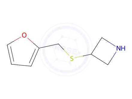 Chemical structure of 3-((Furan-2-ylmethyl)thio)azetidine
