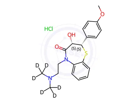 Chemical structure of Desacetyl Diltiazem-d6 hydrochloride
