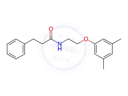 Chemical structure of N-(2-(3,5-Dimethylphenoxy)ethyl)-3-phenylpropanamide