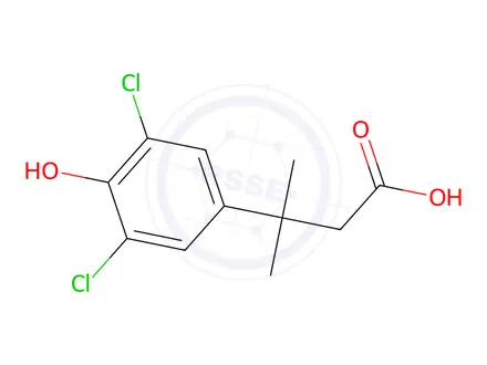 Chemical structure of 3-(3,5-Dichloro-4-hydroxyphenyl)-3-methylbutanoic acid
