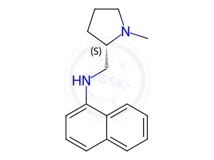 Chemical structure of (S)-1-Methyl-2-(1-naphthylaminomethyl)pyrrolidine