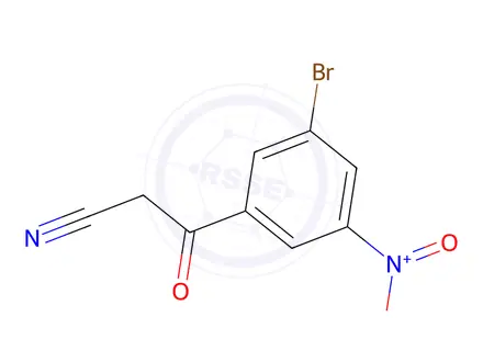 Chemical structure of 3-(3-bromo-5-nitrophenyl)-3-oxopropanenitrile