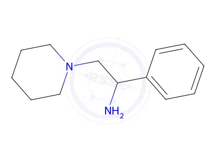 Chemical structure of 1-Phenyl-2-(piperidin-1-yl)ethan-1-amine