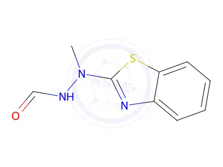 Chemical structure of Hydrazinecarboxaldehyde, 2-(2-benzothiazolyl)-2-methyl-(9CI)