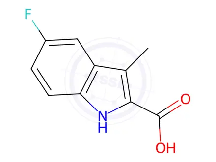 Chemical structure of 5-Fluoro-3-methyl-1H-indole-2-carboxylic Acid