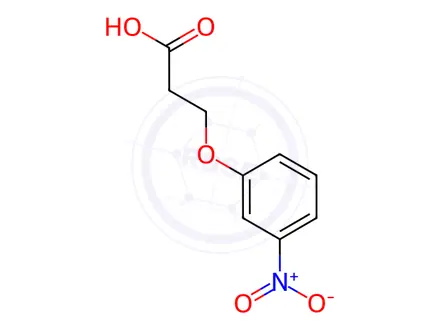Chemical structure of 3-3(-Nitrophenoxy)propionic Acid