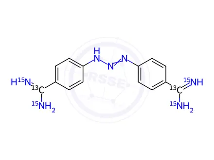 Chemical structure of [13C2,15N4]-Diminazene