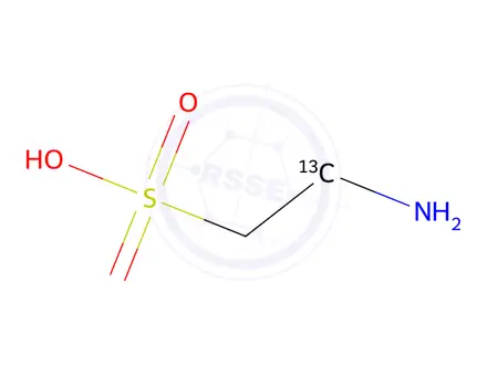Chemical structure of Taurine-13C