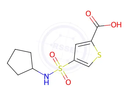 Chemical structure of 4-(N-cyclopentylsulfamoyl)thiophene-2-carboxylic acid