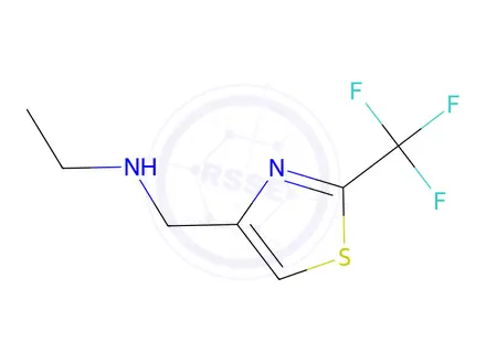 Chemical structure of N-((2-(trifluoromethyl)thiazol-4-yl)methyl)ethanamine