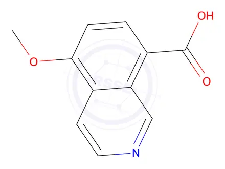 Chemical structure of 5-methoxyisoquinoline-8-carboxylic acid