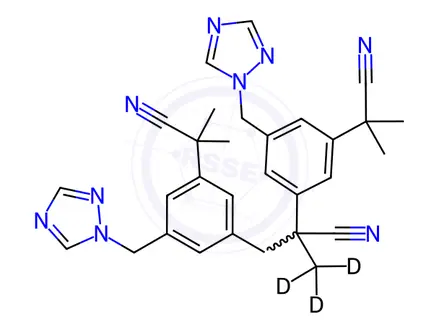 Chemical structure of Anastrozole-d3 Dimer Impurity