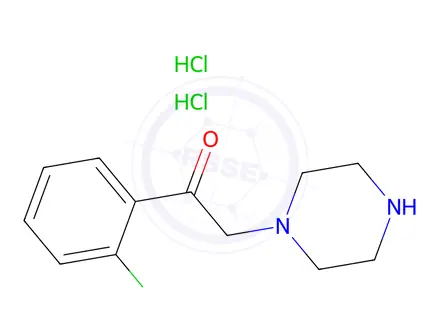 Chemical structure of 1-(2-Chlorophenyl)-2-(piperazin-1-yl)ethan-1-one Dihydrochloride