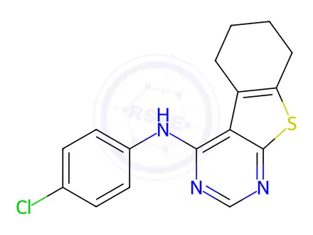 Chemical structure of N-(4-Chlorophenyl)-5,6,7,8-tetrahydrobenzo[4,5]thieno[2,3-d]pyrimidin-4-amine