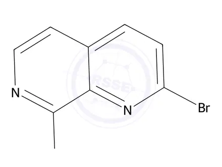 Chemical structure of 2-Bromo-8-chloro-1,7-naphthyridine