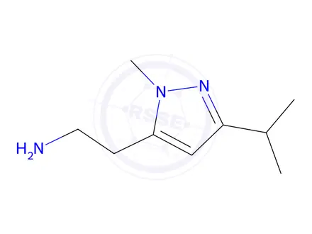 Chemical structure of 2-(3-Isopropyl-1-methyl-1H-pyrazol-5-yl)ethan-1-amine