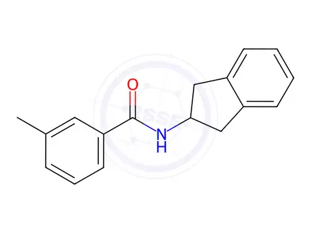 Chemical structure of Benzamide, N-(2,3-dihydro-1H-inden-2-yl)-3-methyl-(9CI)