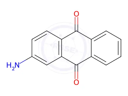 Chemical structure of 2-Aminoanthraquinone