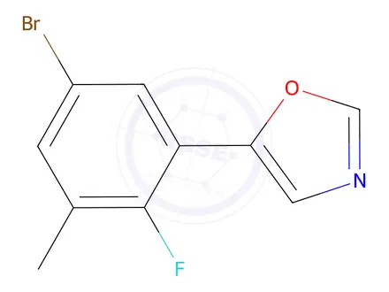 Chemical structure of 5-(5-Bromo-2-fluoro-3-methylphenyl)oxazole