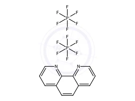 Chemical structure of Tris(1,10-phenanthroline)cobalt(II) bis(hexafluorophosphate)