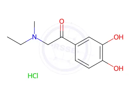 Chemical structure of N-Ethyl-Adrenalone Hydrochloride