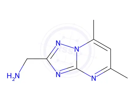Chemical structure of 5,7-Dimethyl[1,2,4]triazolo[1,5-a]pyrimidine-2-methanamine