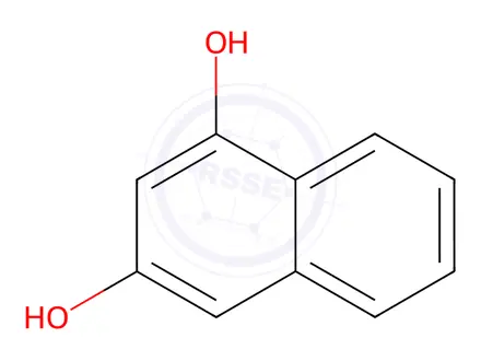 Chemical structure of 1,3-Dihydroxynaphthalene