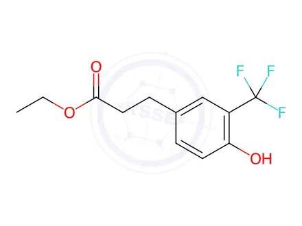 Chemical structure of Ethyl 3-(4-hydroxy-3-(trifluoromethyl)phenyl)propanoate