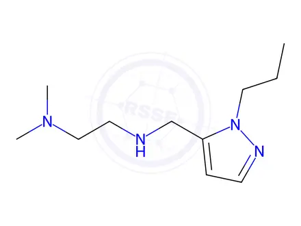 Chemical structure of N,N-dimethyl-N'-[(1-propyl-1H-pyrazol-5-yl)methyl]ethane-1,2-diamine