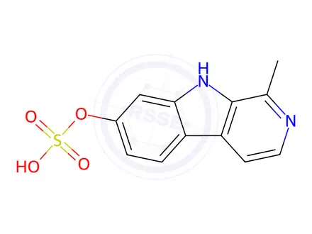 Chemical structure of harmol sulfate