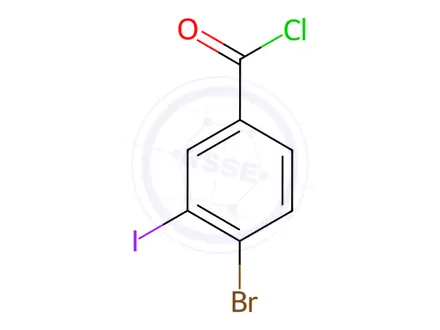Chemical structure of Benzoyl chloride, 4-bromo-3-iodo-